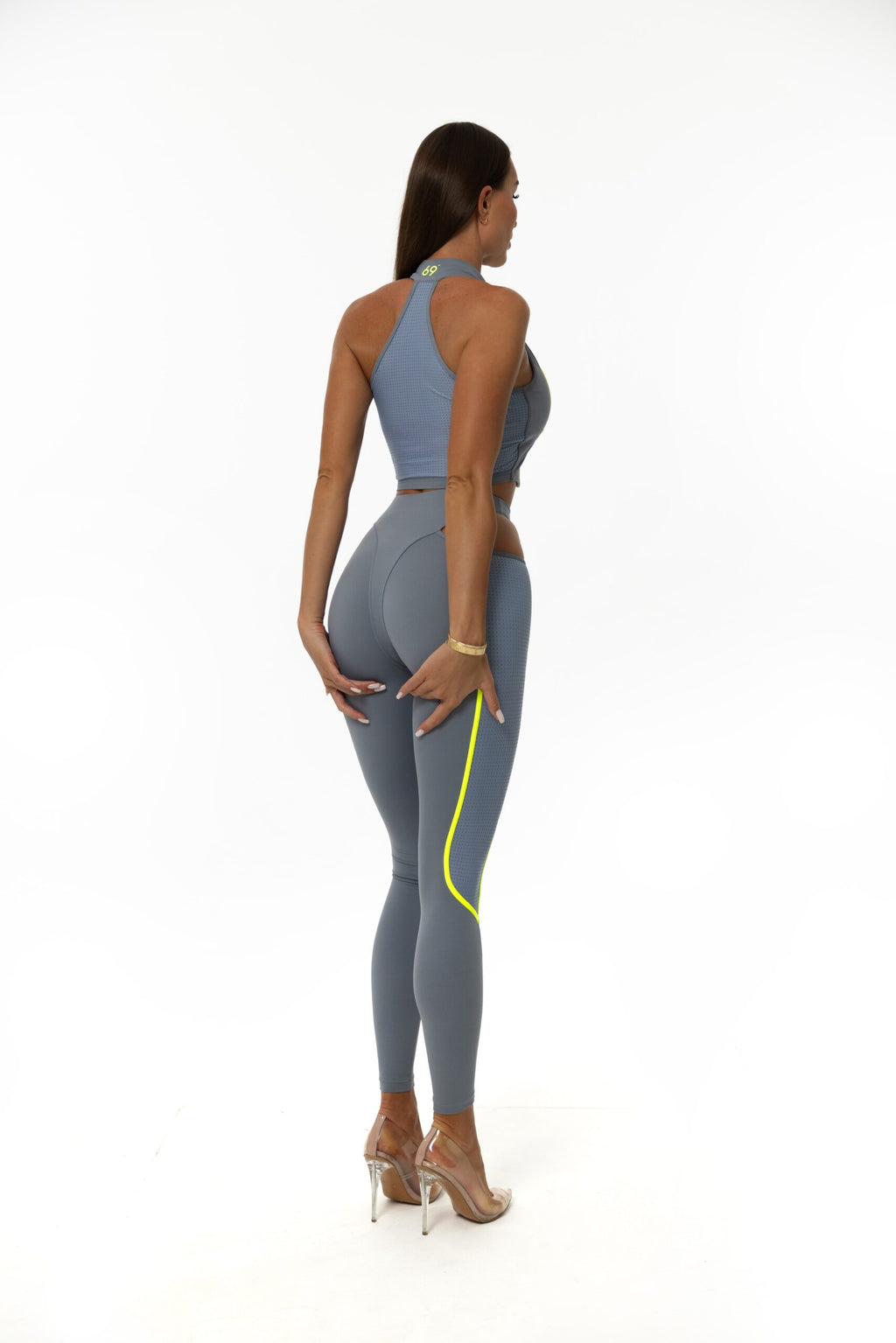 Lime Flash Grey Leggings