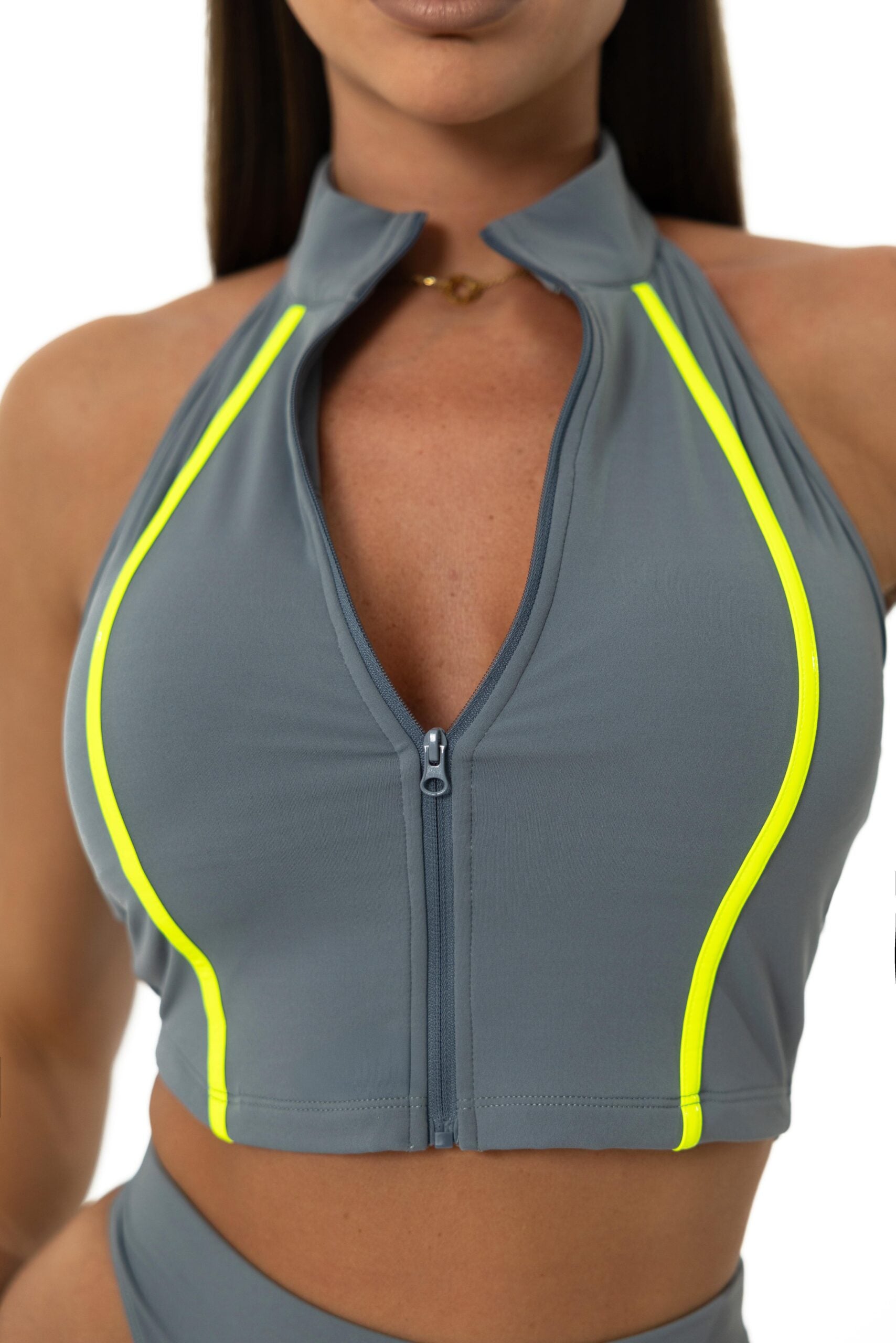 Lime Flash Grey Top