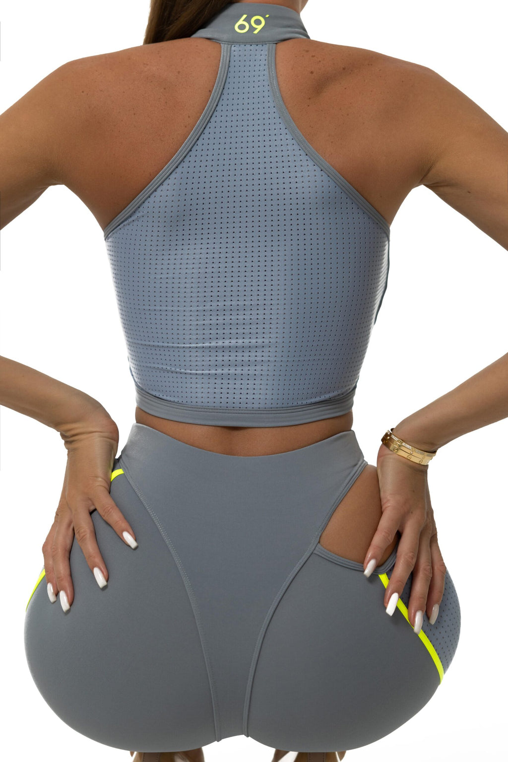 Lime Flash Grey Top