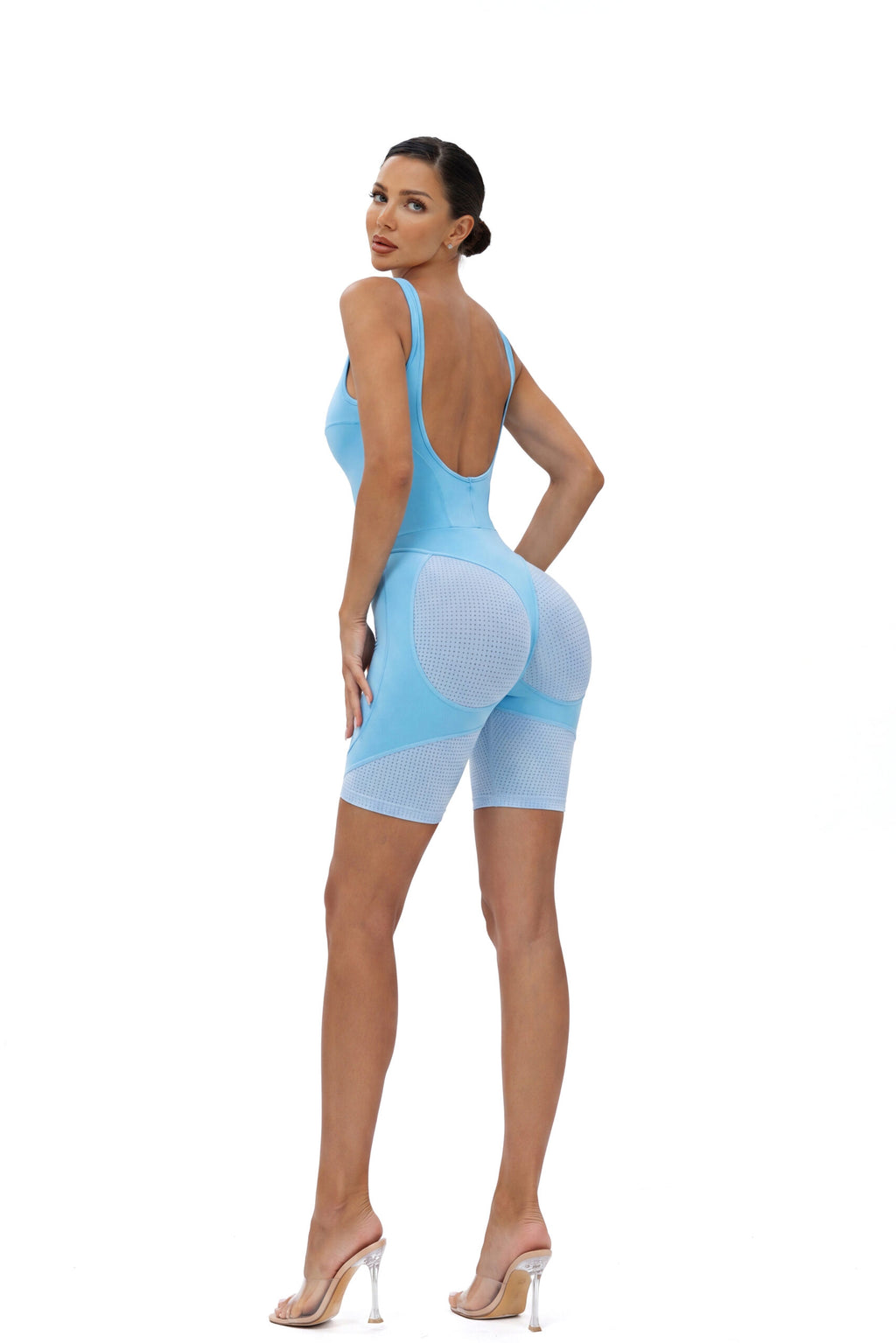 Baby Blue Sculpt Overalls