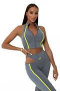 Lime Flash Grey Top