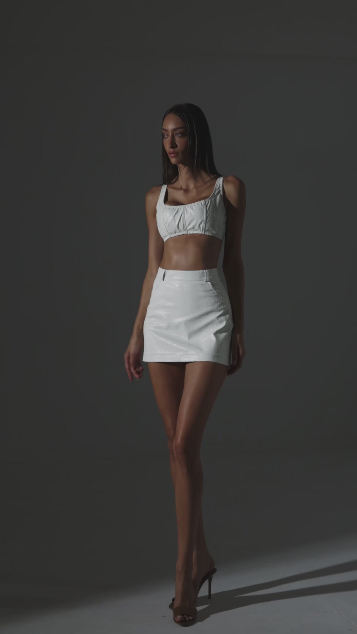 Falda Blanca Diamante